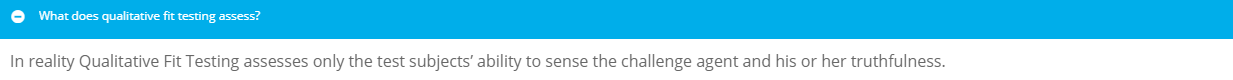 what does qualitative fit testing asscess